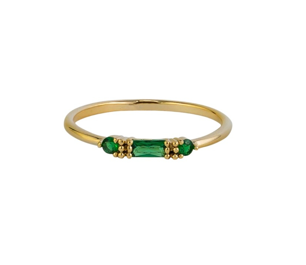 Emerald Baguette Ring - Tiger Tree