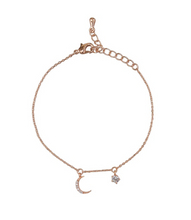 Load image into Gallery viewer, Rose Gold Moon Crystal Bracelet - Tiger Tree
