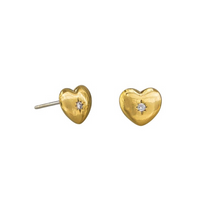 Load image into Gallery viewer, Cubic Zirconia Heart Studs - Tiger Tree
